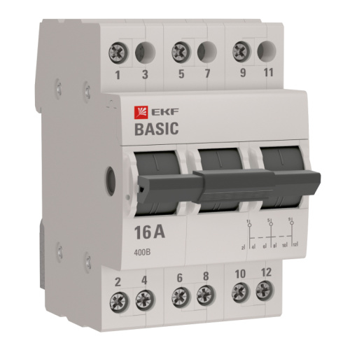 EKF Переключатель трехпозиционный 3P 16А Basic (tps-3-16)