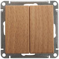 SCHNEIDER ELECTRIC W59 Выключатель двухклавишный, 10АХ, механизм, бук (VS510-252-8-86)