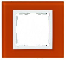SIMON Рамка на 1 пост, S82N, оранжевый - белый (стекло) (82617-65)