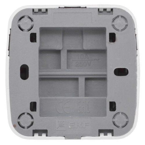 EKF Выключатель Минск двухклавишный ОП 10А с индикатором белый Basic (EGV10-123-10) фото 3