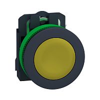SCHNEIDER ELECTRIC Кнопка 22мм, желтая, с возвратом, монтаж заподлицо, 1НО, пластик (XB5FA51)