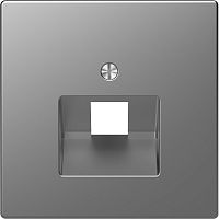 SCHNEIDER ELECTRIC Накладка центральная D-Life для розетки одинарной RJ45 сталь нержавеющая SD (MTN4521-6036)