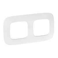 LEGRAND Valena ALLURE Рамка 2 поста тиснение белое универсальная (754372 )