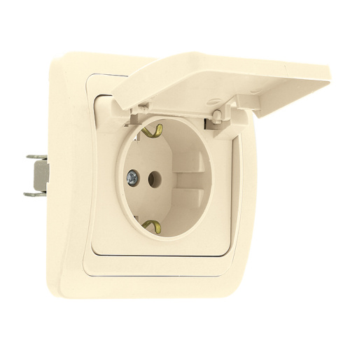 EKF Лондон Розетка с заземлением и крышкой 16А бежевая (EER16-029-20) EKF Лондон Розетка с заземлением и крышкой 16А бежевая (EER16-029-20)