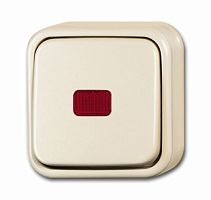 ABB DURO Переключатель 1-кл IP66 нар с подсв. белый  (2601/6 SKAP)  (2CKA001052A0117)