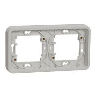 SCHNEIDER ELECTRIC MUREVA S рамка, 2-постовая, горизонтальная, белый, IP55 (MUR39101)