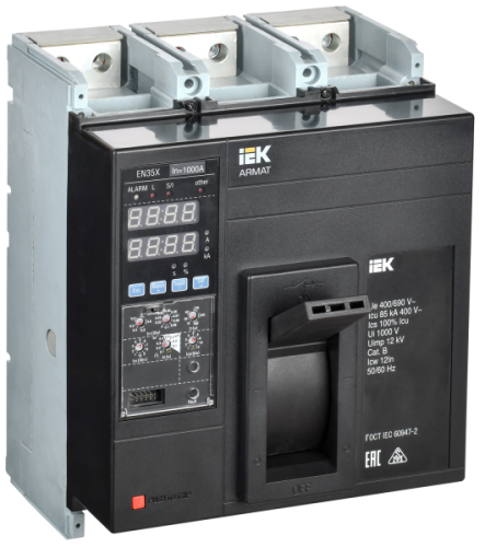 IEK ARMAT Автоматический выключатель в литом корпусе 3P N 85кА 1000А эл. станд. (AR-MCCB-3N-085-1000A-ELSC)