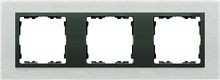 SIMON Рамка на 3 поста, S82N, сталь матовая - графит (металл) (82837-31)