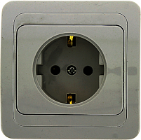 EKF Париж Розетка с заземлением 16А белая (ESR16-028-10)