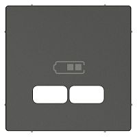 SCHNEIDER ELECTRIC Накладка центральная MERTEN для USB механизма 2.1А антрацит SM (MTN4367-0414)