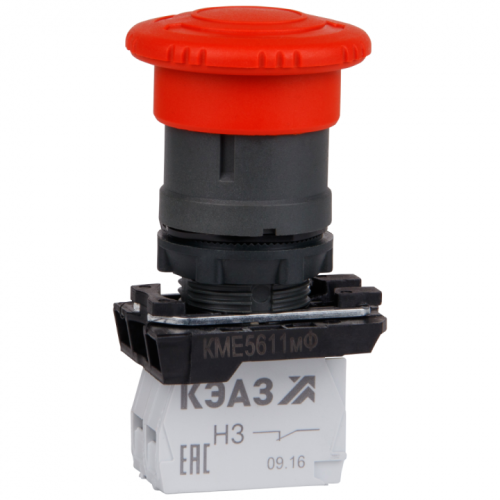 KEAZ Кнопка КМЕ5611мФ-красный-1но+1нз-гриб-IP65-КЭАЗ (248255)