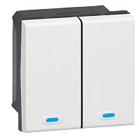 LEGRAND KNX Mosaic. Пульт 2-клавишный 2-канальный (078494 )