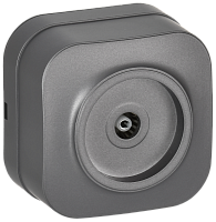 IEK GLORY Розетка для открытой установки TV РТВ20-ХСм сталь матовый  (EAH10-K46M)