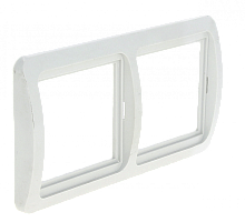 EKF Лондон Рамка 2 поста горизонтальная белая (EEM-G-302-10)