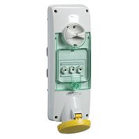SCHNEIDER ELECTRIC ПАНЕЛЬНАЯ РОЗЕТКА UNIKA С ДЕРЖ ПРЕДОХР 63A 3PNE 100-130 IP 65 (PKB63V515)