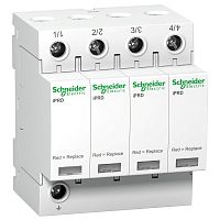 SCHNEIDER ELECTRIC Ограничитель перенапряжений импульсный Т2 iPRD 65r 65кА 350В 4П сигнал (A9L65401)