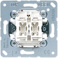 JUNG Выключатель 2-клавишный. Механизм. 10A 250V (505U)