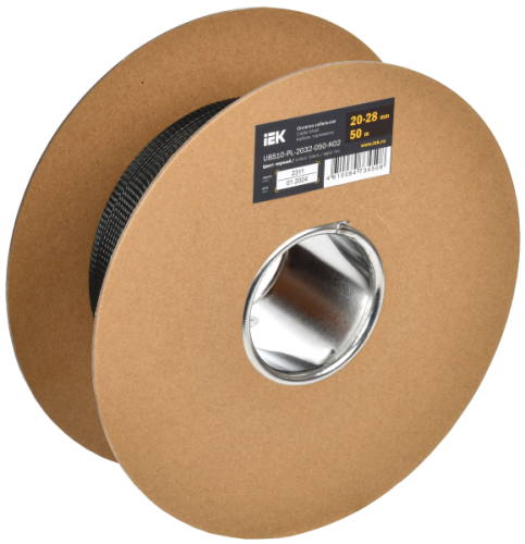 IEK Оплетка кабельная 20-28мм полиэстер 50м черная  (UBS10-PL-2032-050-K02)