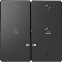 SCHNEIDER ELECTRIC Клавиша двойная D-Life с линзой для LED модуля символ: звонок/горничная антрацит SD (MTN3429-6034)
