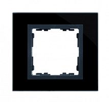 SIMON Рамка на 1 пост, S82N, чёрный - графит (стекло) (82817-32)