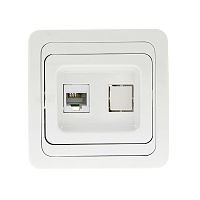 EKF Лондон Розетка компьютерная RJ45 белая (EEK01-035-10)