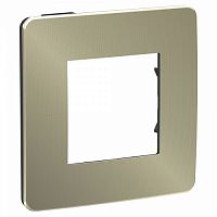 SCHNEIDER ELECTRIC Рамка UNICA STUDIO однопостовая бронза/антрацит (NU280252)