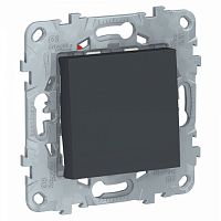 SCHNEIDER ELECTRIC Переключатель UNICA NEW одноклавишный перекрестный схема 7 10 AX 250В антрацит (NU520554)