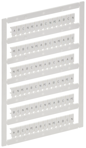 IEK ARMAFIX Маркер для CTS/CP 2,5мм2 с символами A B C N PE  (AF-CT10D-M-D25-21)