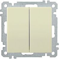 IEK ВС10-2-0-Б Выключатель двухклавишный 10А BOLERO кремовый IEK  (EVB20-K33-10)