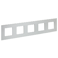IEK SKANDY Рамка 5-местная SK-F35S металл серебряный  (SK-M52-M-K23)