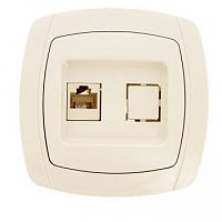 EKF Париж Розетка RJ45 1A 120В бежевая (ESK01-035-20)
