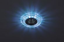 ЭРА Светильник точечный DK LD3 SL/WH+BL декор cо светодиодной подсветкой  (белый+голубой), прозрачный (Б0019203)