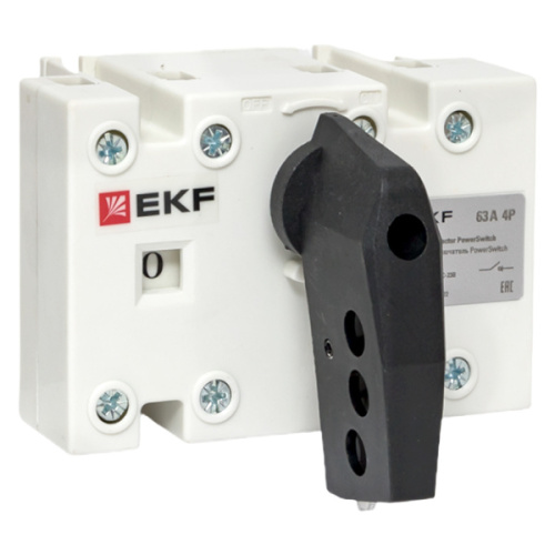 EKF Рубильник-выключатель 63A 4P c рукояткой управления для прямой установки PowerSwitch EKF (psds-63-4)