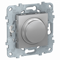 SCHNEIDER ELECTRIC Светорегулятор Wiser UNICA NEW LED поворотно-нажимной универсальный 7-200Вт алюминий (NU551630)