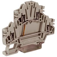 DKC Зажим проходной двухуровневый HMD.2N/CIGR серый 2.5 кв.мм с постоянной перемычкой (ZHD450GR)