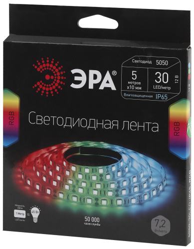 ЭРА Светодиодная лента LS5050-30LED-IP65-RGB-5m 12В  (C0043044) фото 2