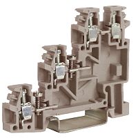 DKC Зажим проходной TLS.2 трехуровневый для сенсоров бежевый 2.5 кв.мм QUADRO (ZTL100)