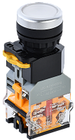 IEK Кнопка D8-11D d=22мм 1з+1р с подсветкой белая (BBT30-11D-3-12-K01)