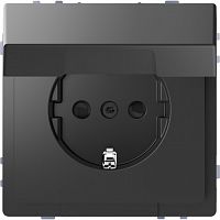 SCHNEIDER ELECTRIC Розетка D-Life 16А с заземляющим контактом и      крышкой IP 20 антрацит SD (MTN2310-6034)