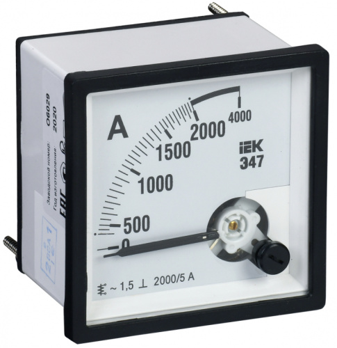 IEK Амперметр 2000/5А 96х96 AC через тр-р Э47 (IPA20-6-2000-E)