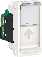 SCHNEIDER ELECTRIC Розетка UNICA MODULAR компьютерная RJ45 одиночная категория 5е UTP 1 модуль белый (NU341018)