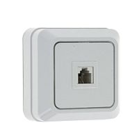 EKF Рим Розетка телефонная Phone белая (ENT01-034-10)