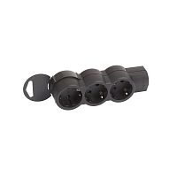 LEGRAND Удлинитель Стандарт 3 x 2К+З - поставляется без кабеля черный (695023 )