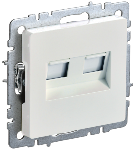 IEK BRITE Розетка двойная RJ11+RJ45 кат.5E РК/Т12-БрЖ жемчуг (BR-KT20-O-1-K36) IEK BRITE Розетка двойная RJ11+RJ45 кат.5E РК/Т12-БрЖ жемчуг (BR-KT20-O-1-K36)