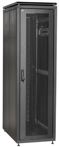 Шкаф сетевой 19дюйм ITK LINEA N 28U 600х800 мм перфорированная передняя дверь черный
