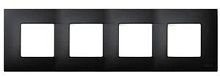 SIMON Рамка-декор на 4 поста для 2700640-03., S27Pl, Артик чёрный (2700647-086)
