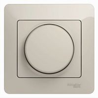 SCHNEIDER ELECTRIC GLOSSA Диммер поворотно нажимной,LED, RC, 630Вт  молочный (GSL000937)