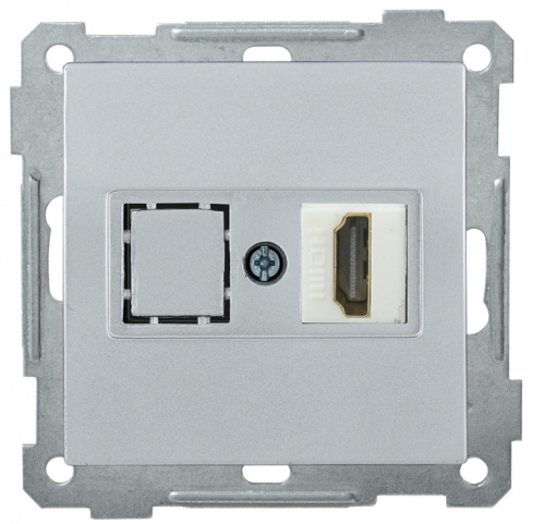 IEK РHDMI-0-Б Розетка HDMI BOLERO серебряный IEK  (EHB10-K23)