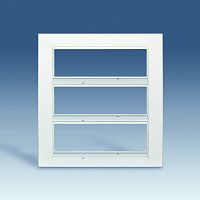 SIMON Накладка трехрядная с суппортами на 24 узких модуля S82C белый - белый (82852-30)