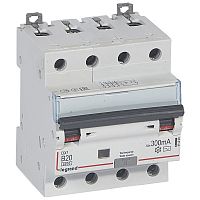 LEGRAND Выключатель автоматический дифференциального тока DX3 B20А 4П 300mА-АC (411360 )